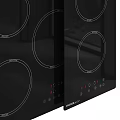 Modern Kitchen Electric Cooktops With White Black Smooth Surface And Heating Zones