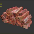 Natural Colored Stacked Firewood Logs Household Supplies For Home Heating Decor