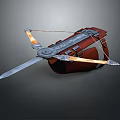 Tactical Crossbow Knife Weapon With Red Case Orange Accents And Silver Metal