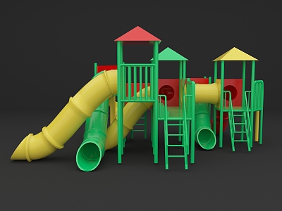 Children'slide amusement park slide indoor slide amusement equipment unpowered slide 3d model