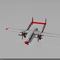 White And Red Twin Engine Biplane With Reflective Surface And Aerodynamic Wings Design