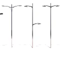 Outdoor Street Lights With Various Modern Designs And Metal Poles For Urban Illumination
