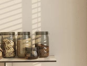 Modern Glass Jar Ornaments Combination 3d model