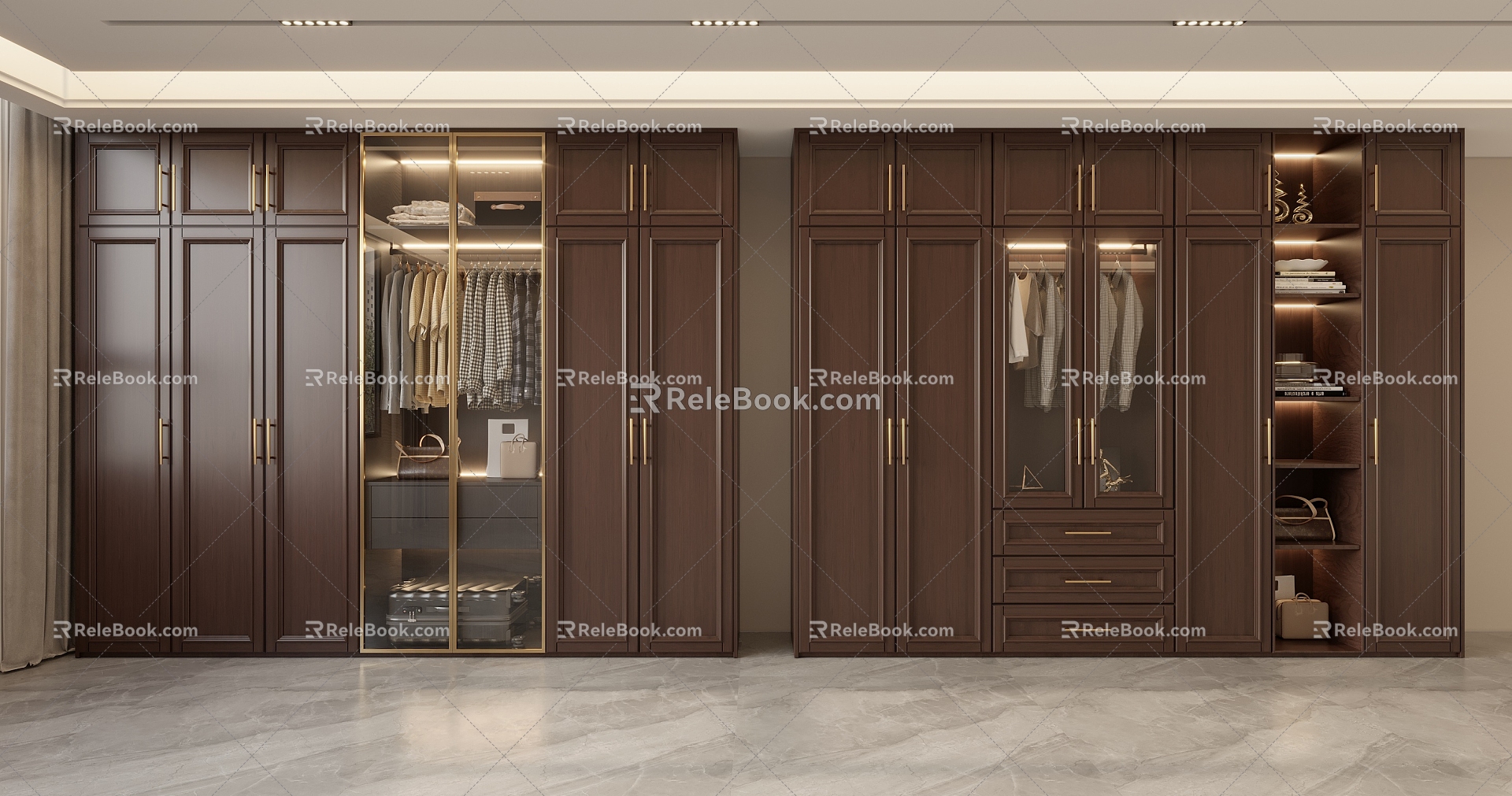 New Chinese wardrobe 3d model