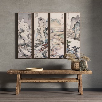 New Chinese Decorative Painting 3d model