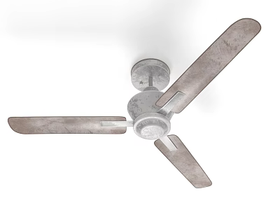 Air Conditioner Fan With Three Metallic Blades And Sleek Design For Ceiling Use 3d model