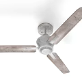 Air Conditioner Fan With Three Metallic Blades And Sleek Design For Ceiling Use