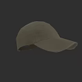 Gray Baseball Cap With Simple Design Against Black Background 3d model