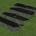 Natural Stone Bench Stone Bench Mirror Block Stone Whole Stone Landscape Bench Stone Bench 3d model