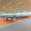 Kids Indoor Sports Fitness Space With Colorful Running Tracks And Tree Cloud Decorations