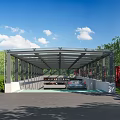 Modern High Quality Glass Steel Sunshade Canopy For Underground Parking Lot Entrance Protection