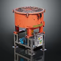Industrial Orange Equipment With Metal Frame Top Mesh Screen And Motor Control Box