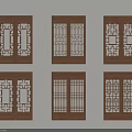 Traditional Chinese Wooden Carved Doors Featuring Intricate Lattice Patterns And Design