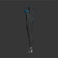 Woman Wearing Blue One Piece Bodysuit With Black Long Sleeves And Black Tights