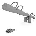 Outdoor Children Playground Equipment Including Net Swing Climbing Post And Wooden Seesaw