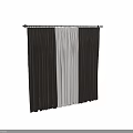 Elegant Brown And White Pleated Curtains With Sheer Panels For Indoor Wall Decor