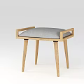 Modern Stylish Stools With Crossed Straight Legs Wooden Metal Frames And Leather Seats