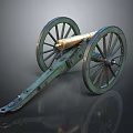 Historical Weapon Vintage Cannon Design With Wooden Wheels And Metal Barrel Features