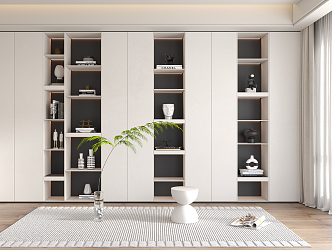 Modern bookcase 3d model