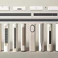 Modern Air Conditioner Fans With Various Styles Including Wall Mounted And Floor Standing Designs