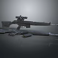 High Quality Tactical Rifle With Scope Magazine Adjustable Stock And Long Barrel