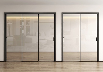 Modern sliding door glass sliding door glass door 3d model