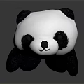 Cute Black And White Panda Plush Toy Lying Down Soft Stuffed Animal