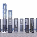 Collection Of Various Elevator Designs Featuring Transparent Glass And Modern Shapes