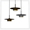 Modern Metallic Pendant Lights With Brass And Black Round Shades For Interior Decor