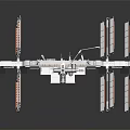 Detailed Scale Model Of Space Station With Solar Panels And Electronic Control Systems