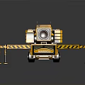 Yellow Heavy Duty Crane Truck With Multiple Wheels For Industrial Construction