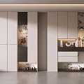 Modern Sleek Shoe Cabinet With Multiple Storage Spaces And Decorative Ornaments
