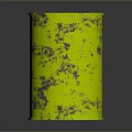 Yellow Industrial Oil Drum Equipment With Rusty Surface And Metal Structure