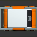 Portable Device With Orange Base White Main Body Metal Handles And Digital