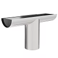 Modern Stainless Steel Single Basin Sink With Pedestal And Sleek Surface