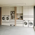 Washing Machine Cabinet Washing Machine Dryer Wash Desk Wall-mounted Washing Machine Balcony Washing Machine Cabinet Balcony Basin Sweeping Robot 3d model