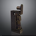 Durable Copper Lighter with Textured Surface Compact Design and Push Ignition Mechanism