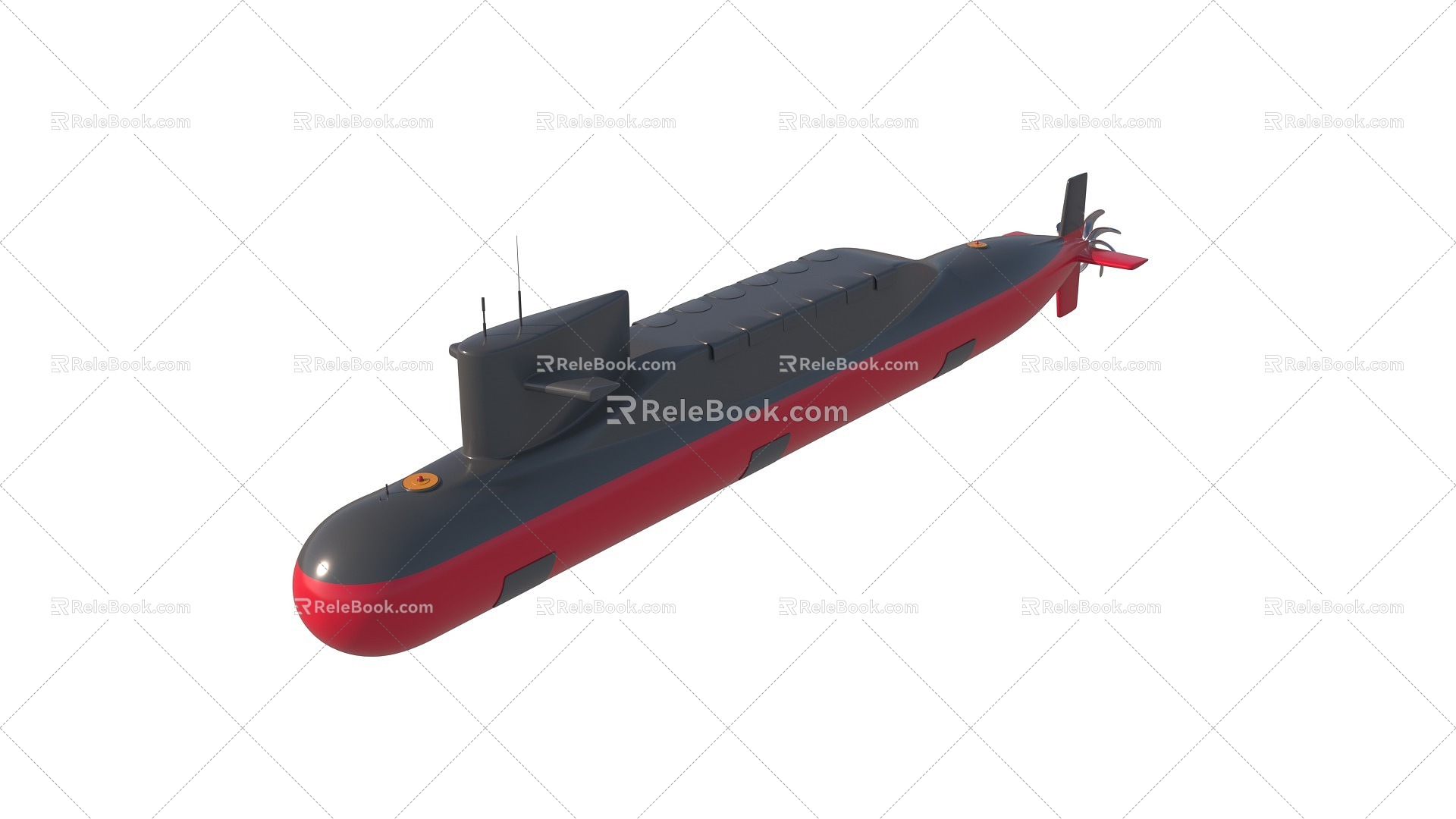 Type 094 nuclear submarine 3d model