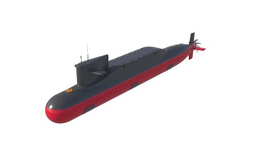 Type 094 nuclear submarine 3d model