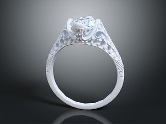 Modern Ring Diamond Ring Gem Ring Women's Ring Wedding Ring 3d model