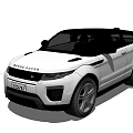 Silver Range Rover Evoque SUV With Modern Design Black Roof And Alloy Wheels