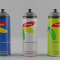 Alain Spray Paint Cans in Blue Silver Yellow for Interior Exterior Use