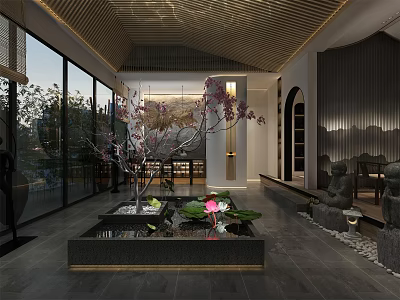 Modern Elegant Boutique Store Interior With Display Shelves Lighting And Decorative Elements 3d model