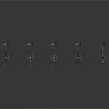 Five Shiny Helicopter Models Arranged In A Row On Grey Background