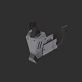 Modern Geometric Hat 3D Model Featuring Gray Black Color And Detailed Structure