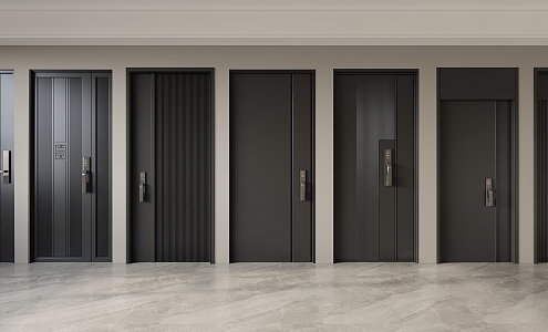 Modern security door 3d model