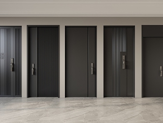 Modern security door 3d model