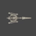 Close Up View Of Bird Skeleton With Long Beak And Vertebrae Structure