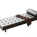 Modern Bed End Stool Bench 3d model