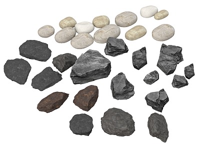 Landscape Stone Pebbles 3d model